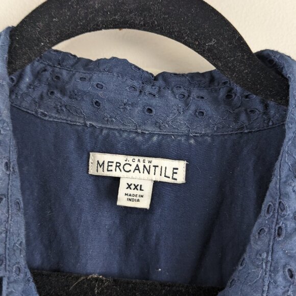 J. Crew Mercantile Blue Lace Short Sleeve Dress Size XXL - Picture 4 of 8